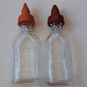 Set of 2 Vintage Baby Doll Bottles